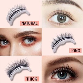 Reusable Self Adhesive Eyelashes Natural Multiple Reversible Self Sticking Waterproof False Eyelashes (L09)