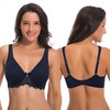 Curve muse women's unlined underwired lace bra with padded shoulder
