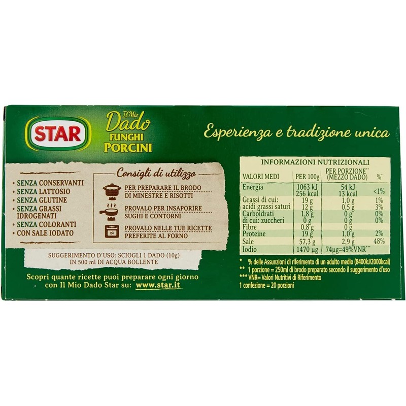 3x Star Ai Funghi Porcini 10 Italian stock cube Stock