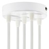 Creative-Cables 5 Holes White Cylinder Rosette Kit, bracket, screws and