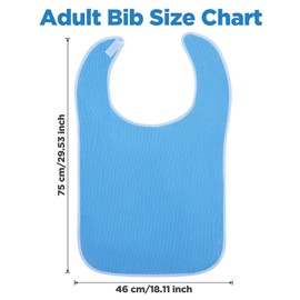 Mabor Adult Bibs for Eating, Clothing Protectors for Elderly Women Men Senior Citizens, Terry Cloth Bib for Adults, Washable