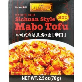 Lee Kum Kee Chinese Sichuan Style Mabo Tofu Sauce HOT Flavor Net Wt 2.5 Oz (70g)