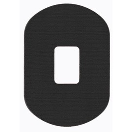 Medical Adhesive Patch Black - 1.5" x 1" Hole, 30 Pack