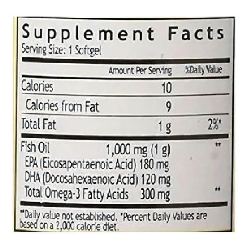 Omega 3 1000mg EPA DHA Sin Sabor Windmill 180 Cápsulas