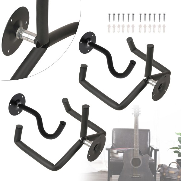 Unbranded 2PCS Guitar Wall Hanger Horizontal Basses Stand Rack Hook