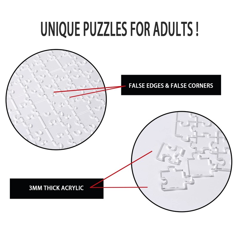 ZZYFGH Clear Hard Puzzle Jigsaw, Impossible Challenge 120 Piece Difficult