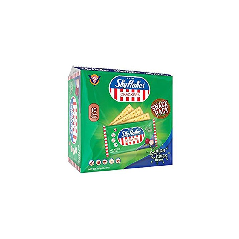 M.Y. San Sky Flakes Crackers, Onion and Chive, 8.8O-10-pack