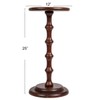 Creative Co-Op Ergo Pedestal Cocktail Side Table, Dark Chestnut
