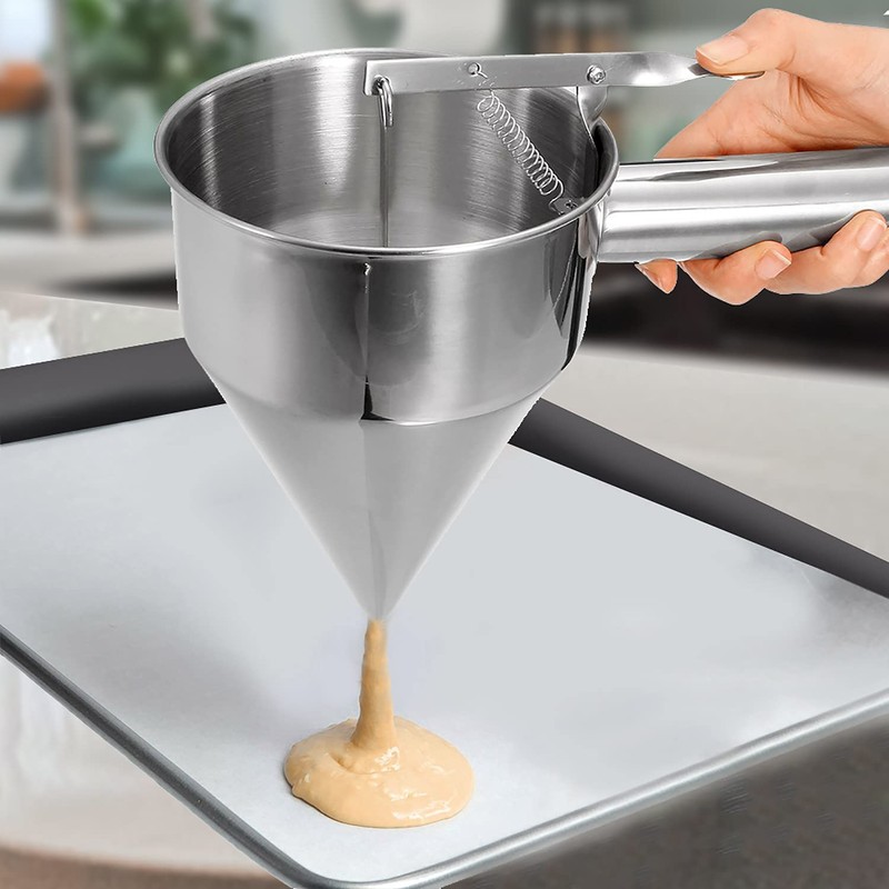 ALDKitchen Batter Dispenser | Funnel Dough Dispenser with Stand |