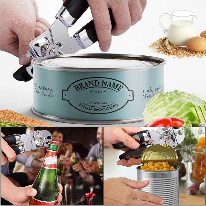 Luoqun88 Can Opener, 3 in 1 Stainless Steel Tin Openers,