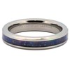 MJ Metals Jewelry Tungsten Carbide 4mm Wedding Band Blue Lapis