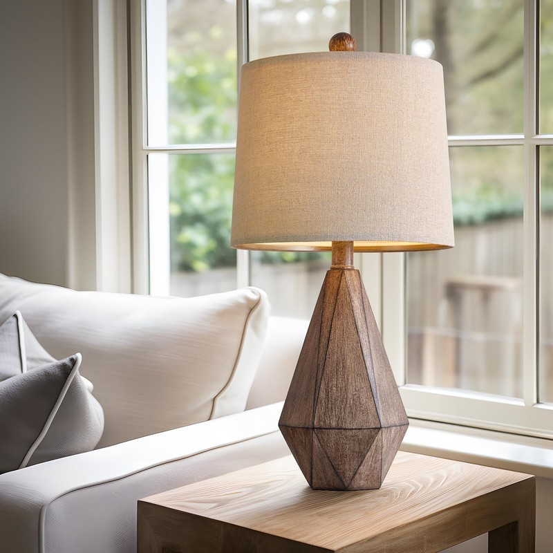 PoKat 20.25" Retro Farmhouse Table Lamp Set of 2 for