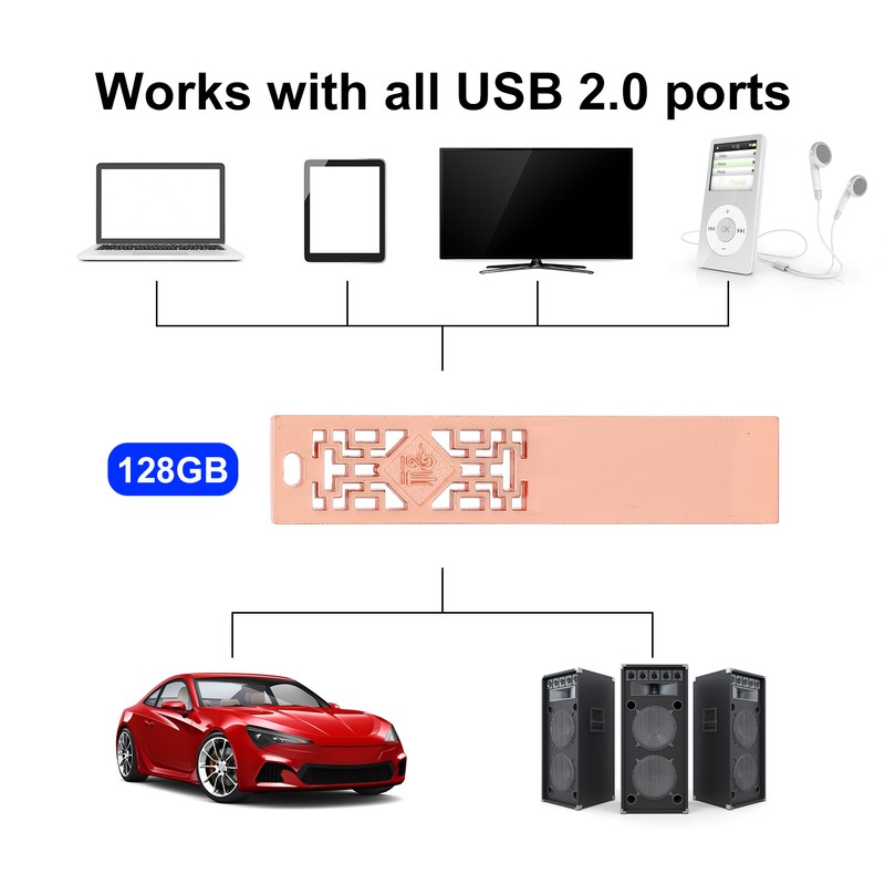 USB Flash Disk Portable Waterproof Metal 2.0 Drive Storage Memory