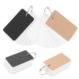 CORHAD Flash Cards for Studying Portable Hole-Punched Index Cards Rings 4 Sets of Blank for Boys and Girls and Students for Learning and School Use