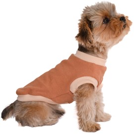 Soft Cotton Shirt for Small Dogs,XXS Dog Shirt,Extra Small Dog Shirt Teacup Dog Chihuahua Yorkie Boy or Girl-Brown M