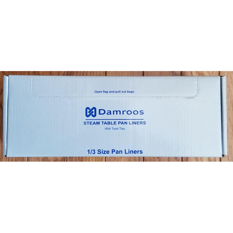 Damroos 250 Steam Table Pan Disposable Liners, Suitable for 1/3