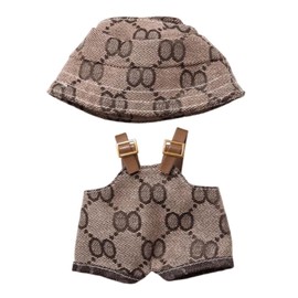 17cm Clothes Set(NO Doll),Hat & Overalls Set for 17cm Accessories Suit,Stylish Adorable Dolls Clothes Accessories,Cute Clothes for Dress up Unique Style (Style C)