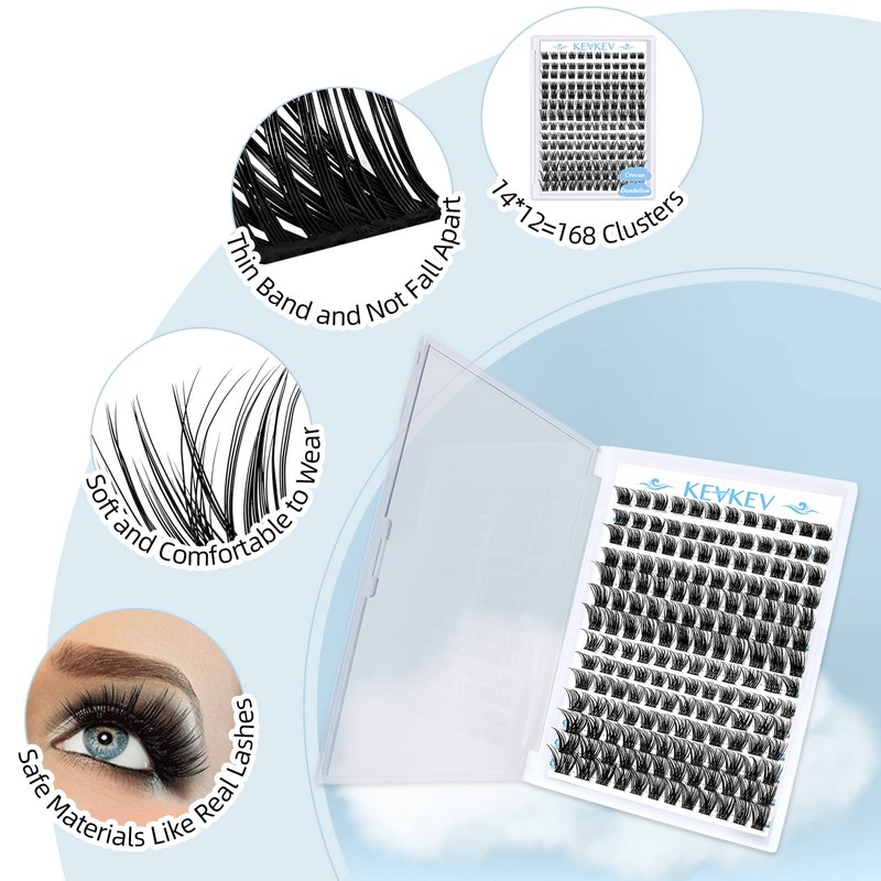Lash Clusters 168 Pcs Cluster Lashes Eyelash Clusters DIY Cluster