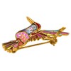 NEWEI Antique Hummingbird Brooch Pins Rhinestone Bird Jewellery for Women