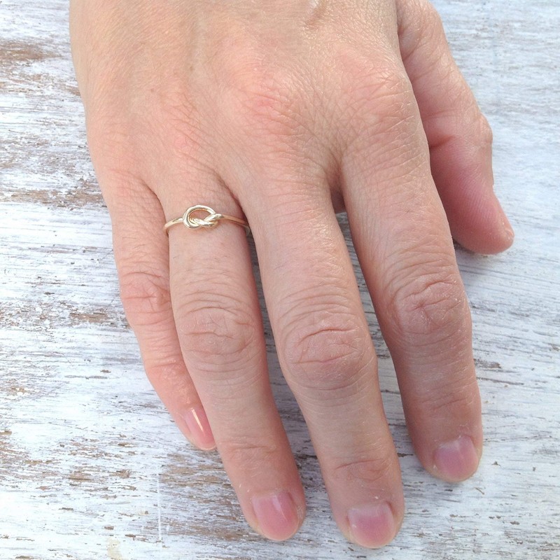 Knot Ring Love Knot Ring Promise Ring Gold Plated Ring