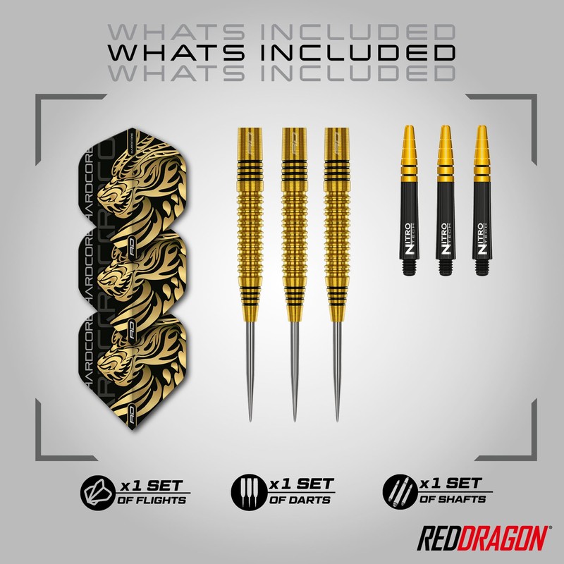 RED DRAGON Jonny Clayton Gold 24 Gram Professional Tungsten Darts