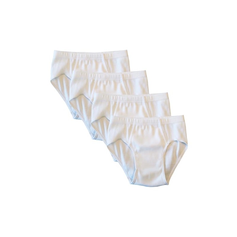 HERMKO 2850 Pack of 4 Boys' Briefs Plain 100% Organic