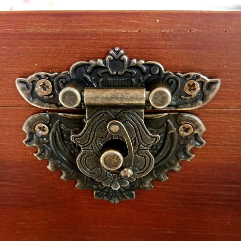 Padlock Latch Hasp Buckle Latch, Embossing Decorative Brass Hasp Clasp