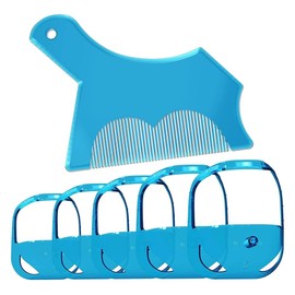 Tiardey 5PCS Beard Shaping and Styling Tool with Comb Beard Styling Template Comb For Symmetrical Curve Trimming Of Chin For Men