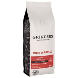 Grinders Rich Espresso Ground Coffee, 200g