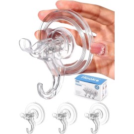 Antimbee 3 Pack Suction Cup Hooks, Clear 3 Pack, Transparent