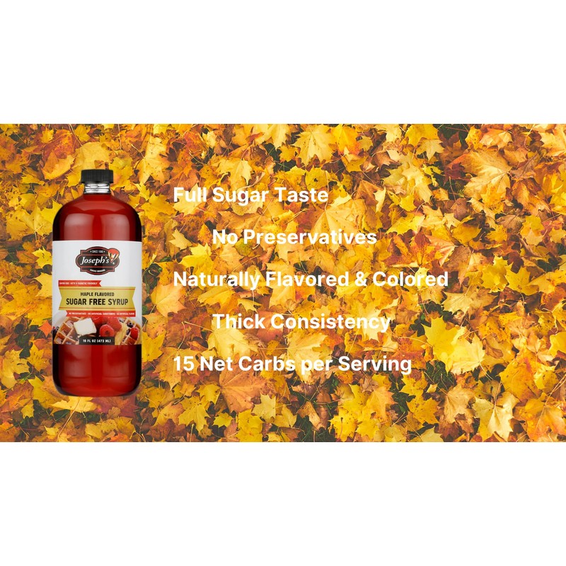 Joseph's Sugar Free Syrup (Maple), 2 Pack, 32 Fl Oz