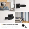 KNOBWELL 2 Pack Exterior Door Handles Matte Black Heavy Duty