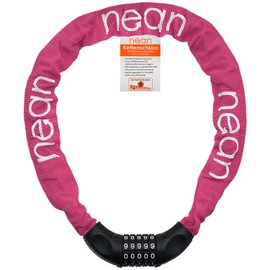 nean Bicycle Chain Lock with a Number Bicycle Chain Lock, Number Code Combination Lock, Steel Chain Links, 6 mm x 900 mm, 6mm x 900mm