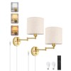 GOODATE Plug in Wall Sconces with Remote Control, Dimming &
