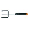 Fiskars Ergo Cultivator, Length 30.5cm, Rust-Resistant Steel Head/Plastic Handle, Black/Orange,
