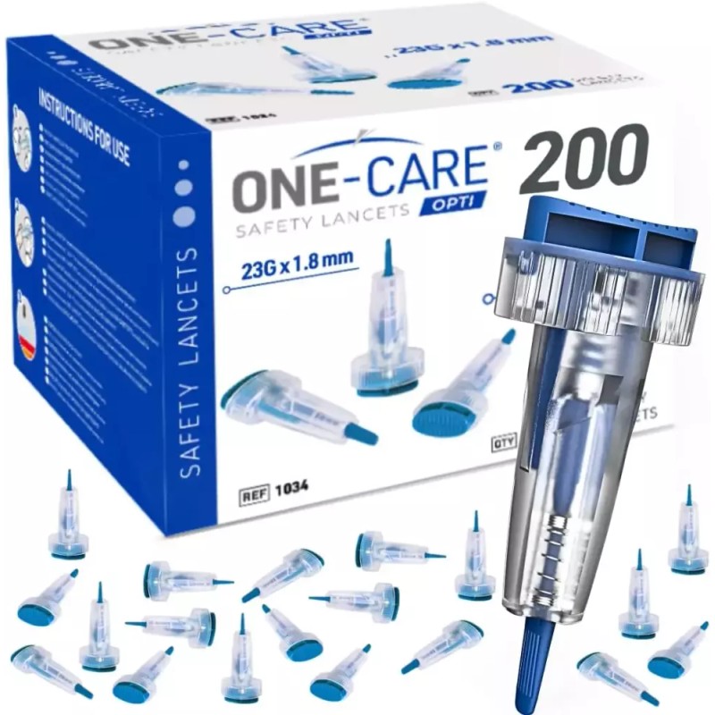 OneCare 원케어 옵티 세이프티 랜셋 상단 버튼 활성화 23G x