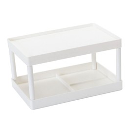 Operitacx 1Stk Lagerregal Korb Post faltbar künstliches Modell Tarnköcher schreibtischgestell tischregal Schreibtisch Storage Frame büroorganizer zweilagiger Ständer Tischorganisator pp Weiß