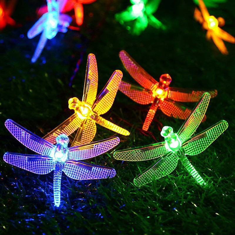 Dragonfly Light String Solar Powered IP44 Waterproof 2 Modes 30