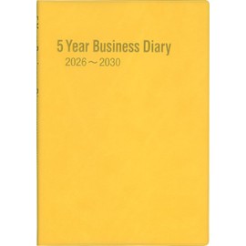 Hakubunkan Notebook 2026 A5 5-Year Business Diary, Mango No.252 (Starts January 2026)