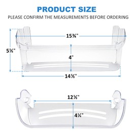 UPGRADED 242126602 Refrigerator Door Bin Shelf Replacement for Frigidaire Electrolux Refrigerator Door Shelf Bin Bottom 2 Shelves - Side Shelf Rack Parts AP6278233 PS12364199 4547407
