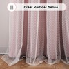 MYSKY HOME Pink Curtains for Bedroom 90 Inch Long Curtains