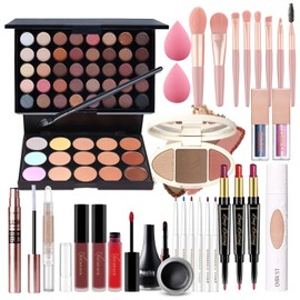 CHSEEO Make-Up Set Cosmetics Vanity Case Cosmetic Gift Set Eyeshadow Lip Gloss Concealer Palette Powder Lipstick Makeup Palettes for Face, Eyes and Lips #4
