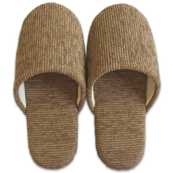 Men's Slippers, Soft Molle GL Size, Up to Approx. 11.0 inches (28 cm), Made in Japan, Washable, Quiet, Braun