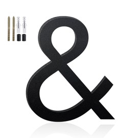 Sanshaoye 5 Inch Floating House Numbers and Metal Letters for Outdoor Signs, House Numbers for Outside, Aluminum Address Letters and Numbers for Door, Mailbox, Garden, Perfect for Home or Office (&)