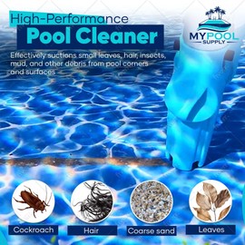 MyPoolSupply Pool Corner Cleaner Vacuum Attachment, Precision Pool Cleaning Tool for Hard-to-Reach Corners, Fits 1 1/2 Inch Standard Vacuum Hose & Extension Pole