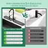 KitchifyMaers Faucet Mat for Kitchen Sink with Airflow Silicone Sleeve,