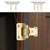 Vallecloud 4 Pack (2 Pair) Brass Gold Cabinet Hinges for