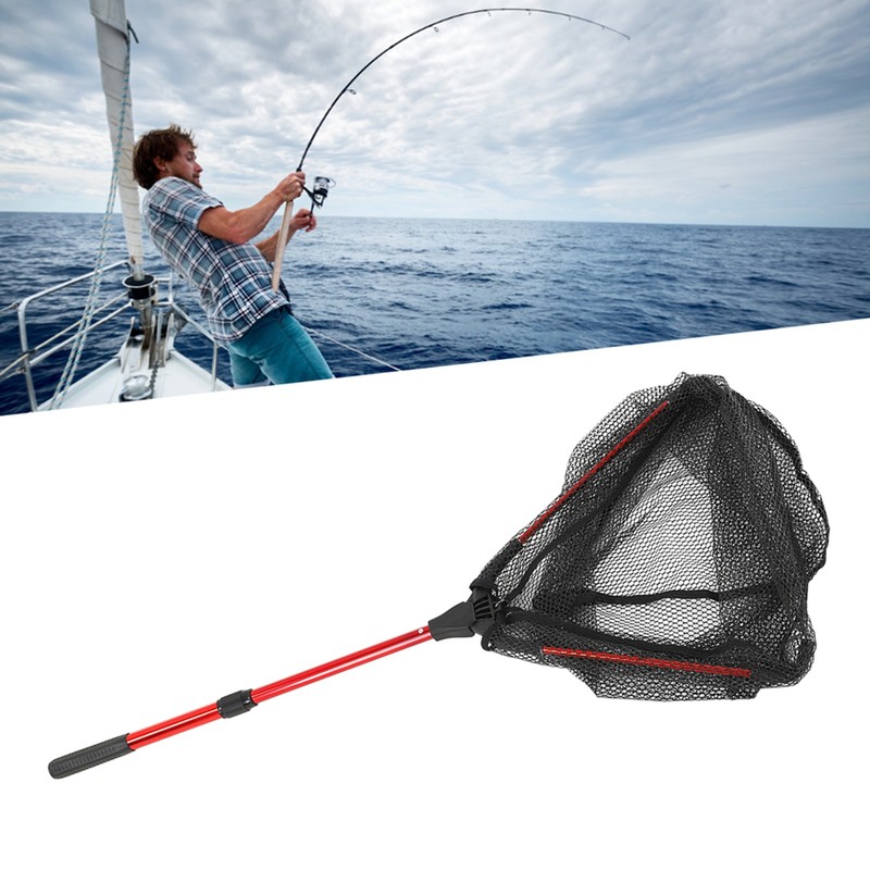Floating Fishing Net Aluminum Alloy Hex Structural Mesh Extended Handle