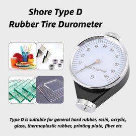 Rubber Hardness Tester,Shore Type A/O/D Rubber Tire Durometer Hardness Tester Meter 0-100 HA(D)