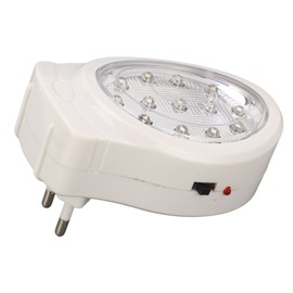 LED Emergency Light 2W Cold White 2 Gear Energy Saving Rechargeable Plug In Power Failure Light